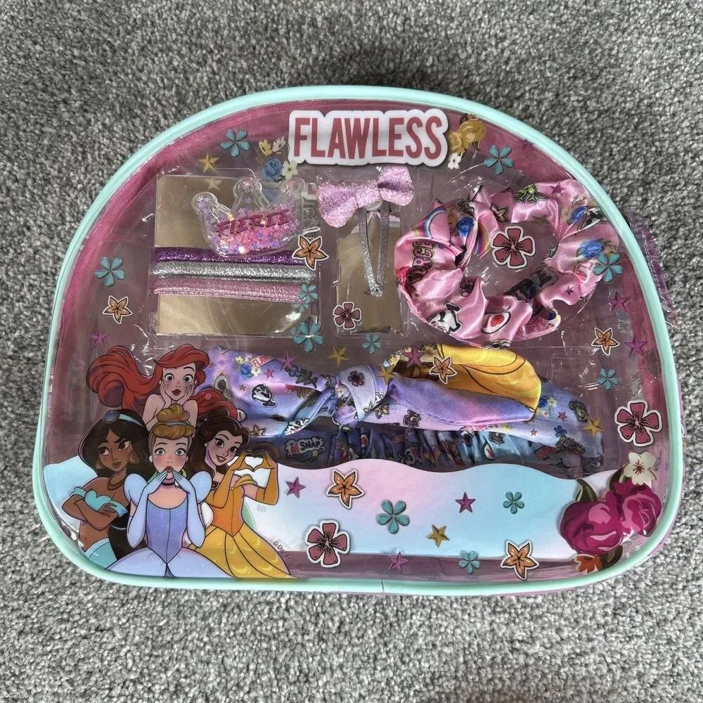 Disney Princess Scrunchies Hair Tie Sets Carry Bag Cinderella Lot Of 5